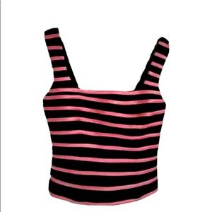 JS COLLECTIONS PINK RIBBON BANDAGE FORMAL TOP